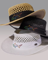 Lifestyle lay down of straw hats