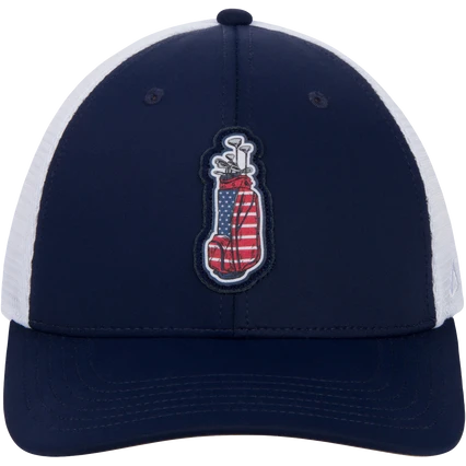 NAVY/WHITE MESH